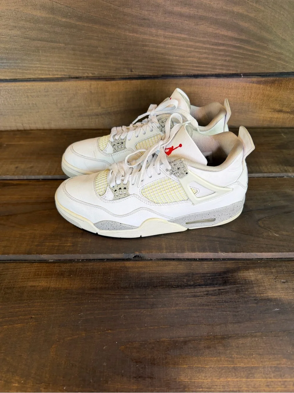 Nike Air Jordan 4 Retro Mid ‘White Oreo’ Sneakers Shoes Men Size 9.5 CT8527-100